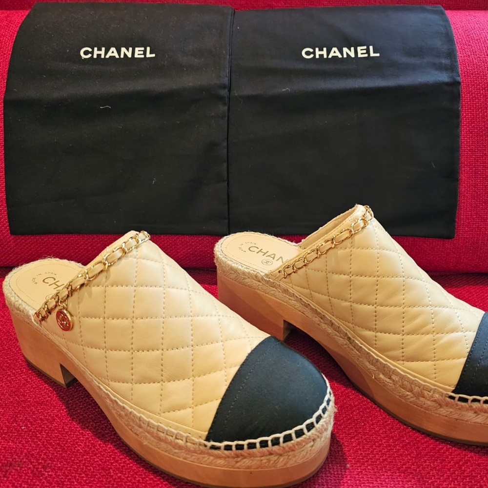 Chanel Lambskin Mules